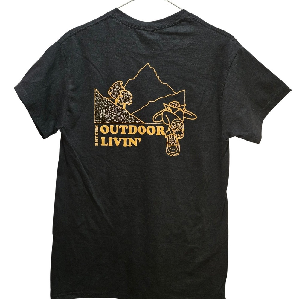 Rhythm Hiking Nature Men's‎ Size Small Black Outdoor Livin NEW w/Tags! T Shirt